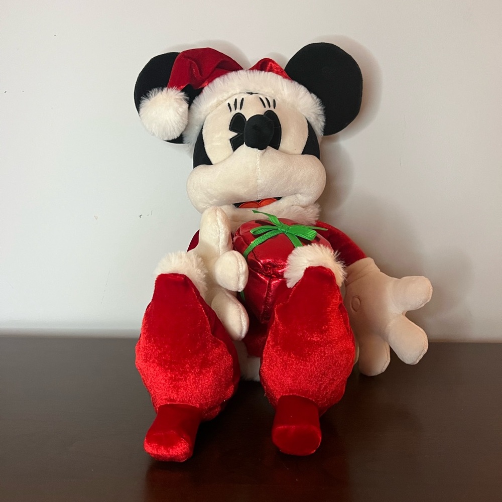 Disney Christmas Minney Dressed Like Santa